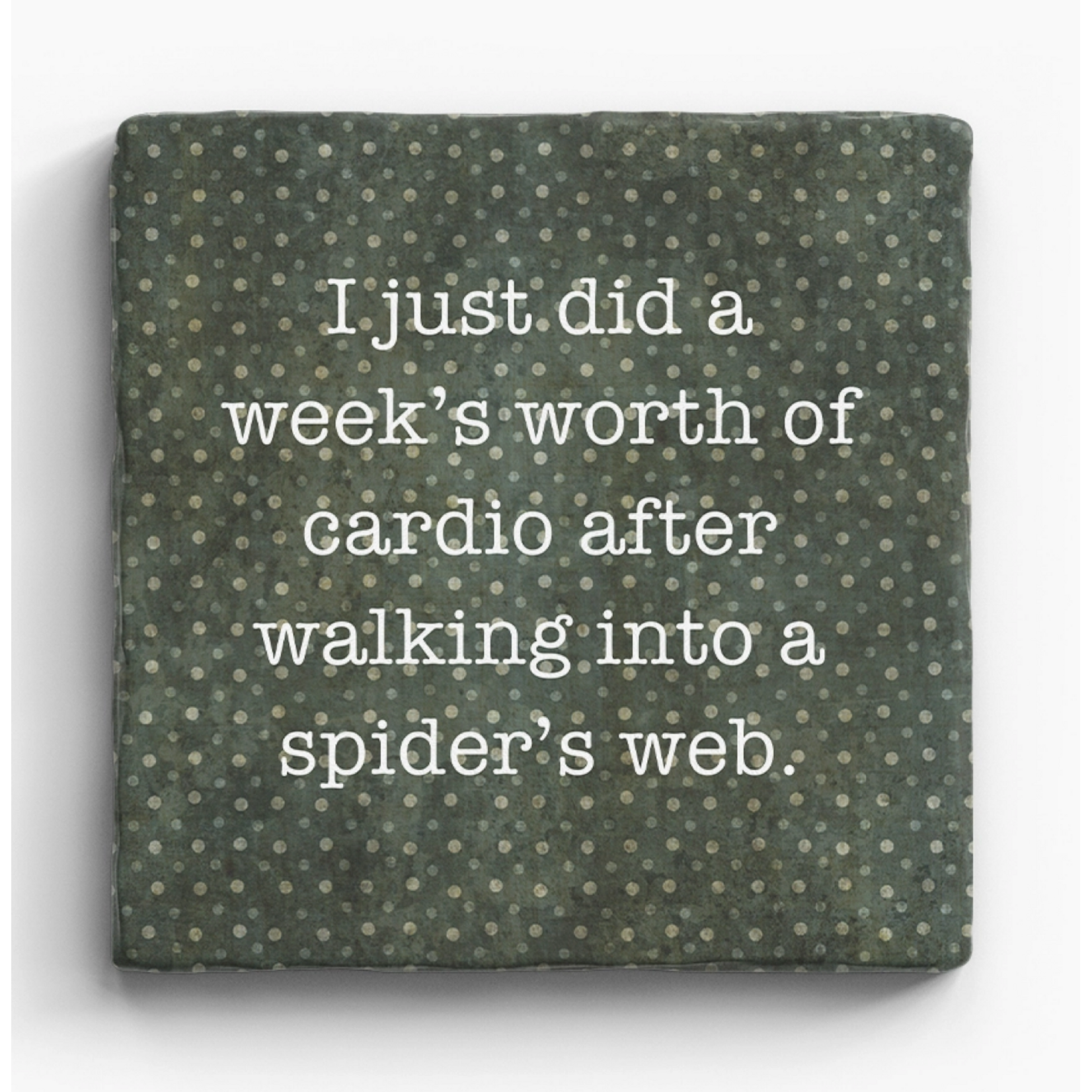 Paisley and Parsley Marble Coaster: "I just did a weeks worth of cardio after walking into a..."