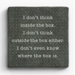 Paisley and Parsley Marble Coaster: "I don't think inside the box. I don't think outside the box either."