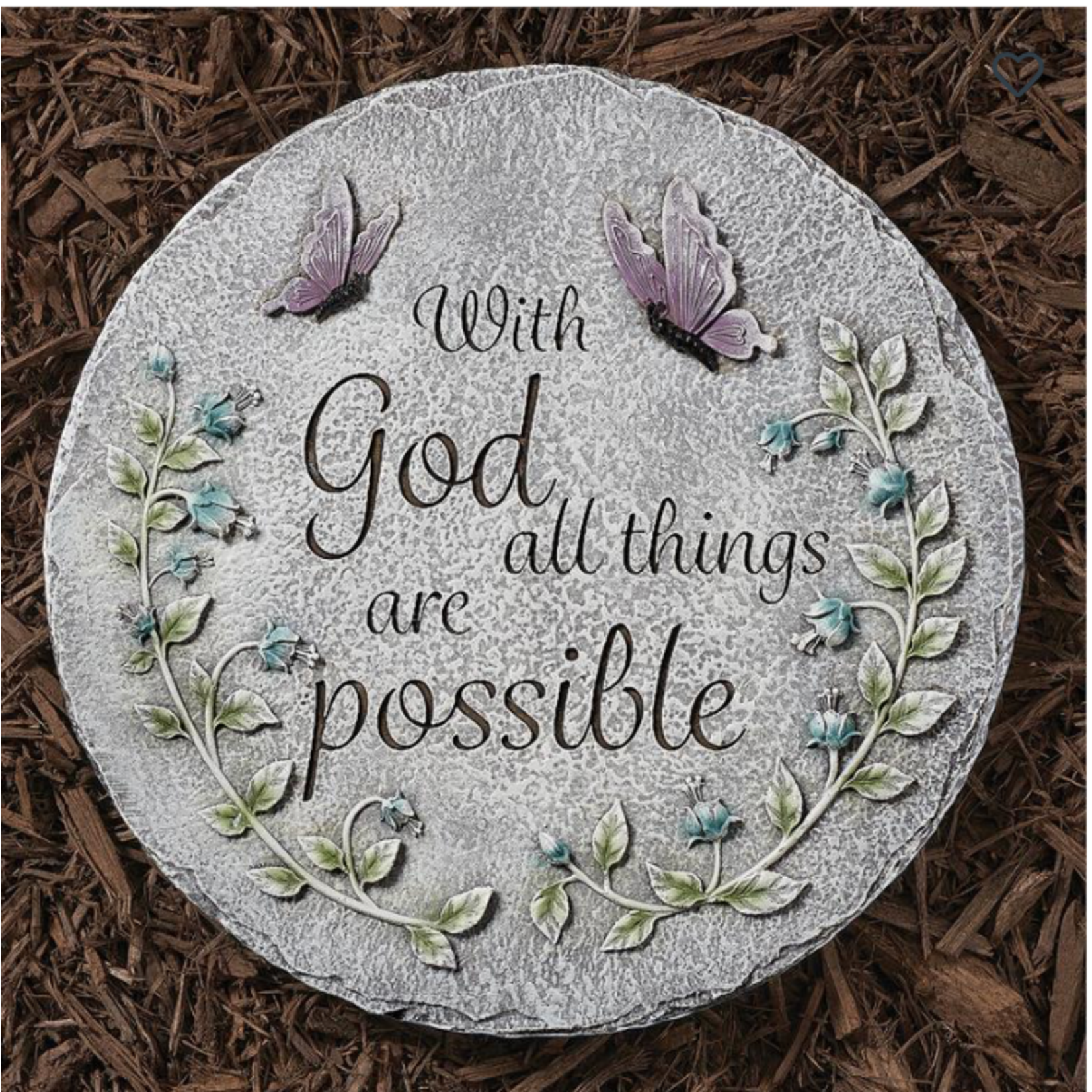 Butterfly Garden Stone 10"