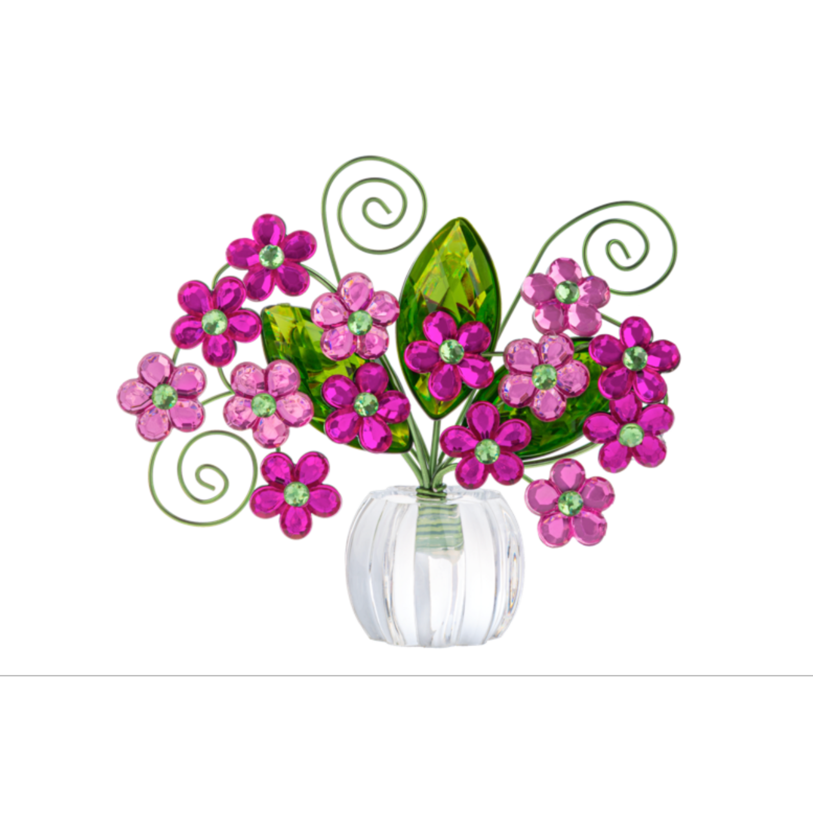 Ganz Pink Hydrangea Posy Pot-Crystal Expressions-Acrylic