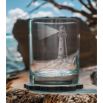 Benoits Lighthouse Glass Hand Engraved