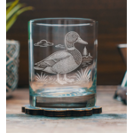Benoits Mallard Duck Hand Engraved Glass