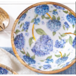 Hydrangea Medium Wood Bowl
