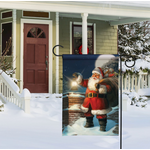 Demdaco Here Comes Santa Claus Garden Flag