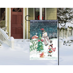 Demdaco Making Memories Snowmen Garden Flag