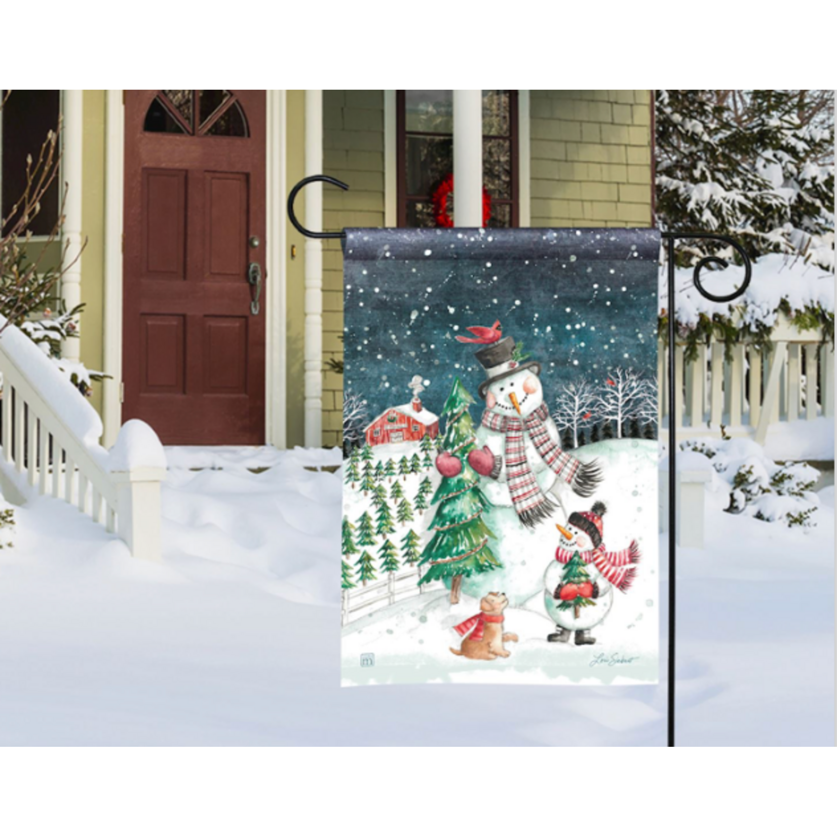 Demdaco Making Memories Snowmen Garden Flag