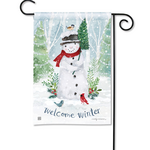 Demdaco Forest Snowman Garden Flag