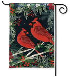 Demdaco Cardinals And Berries Garden Flag