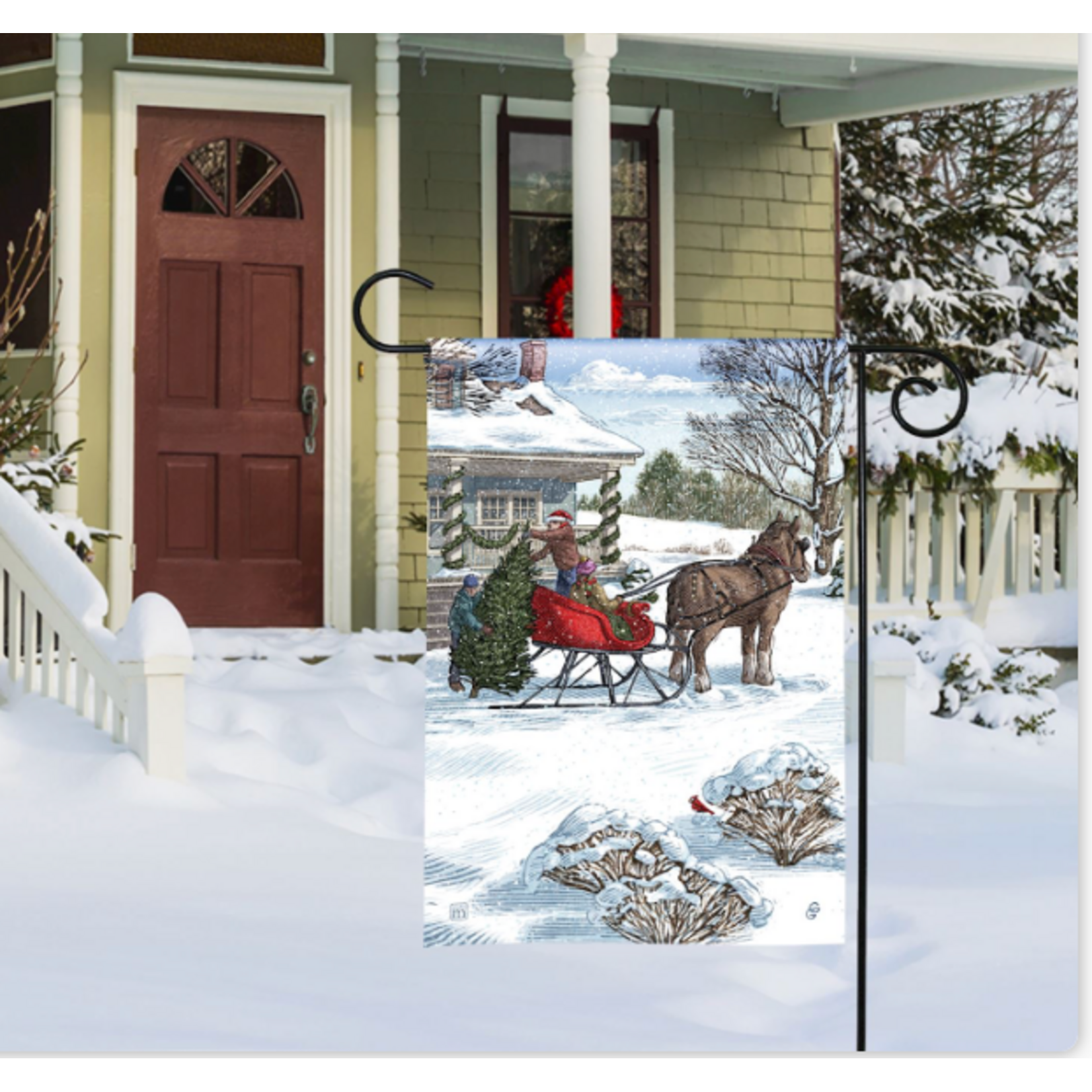 Demdaco Winter Wonderland Garden Flag