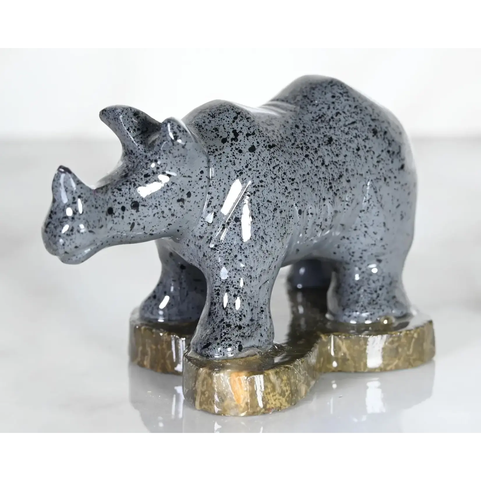 SS Handcrafted Art Marble Rhino 2"