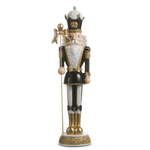 Raz Imports Black Bow Nutcracker 17.75"