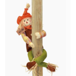 36" Climbing Boy Scarecrow with Welcome Sign