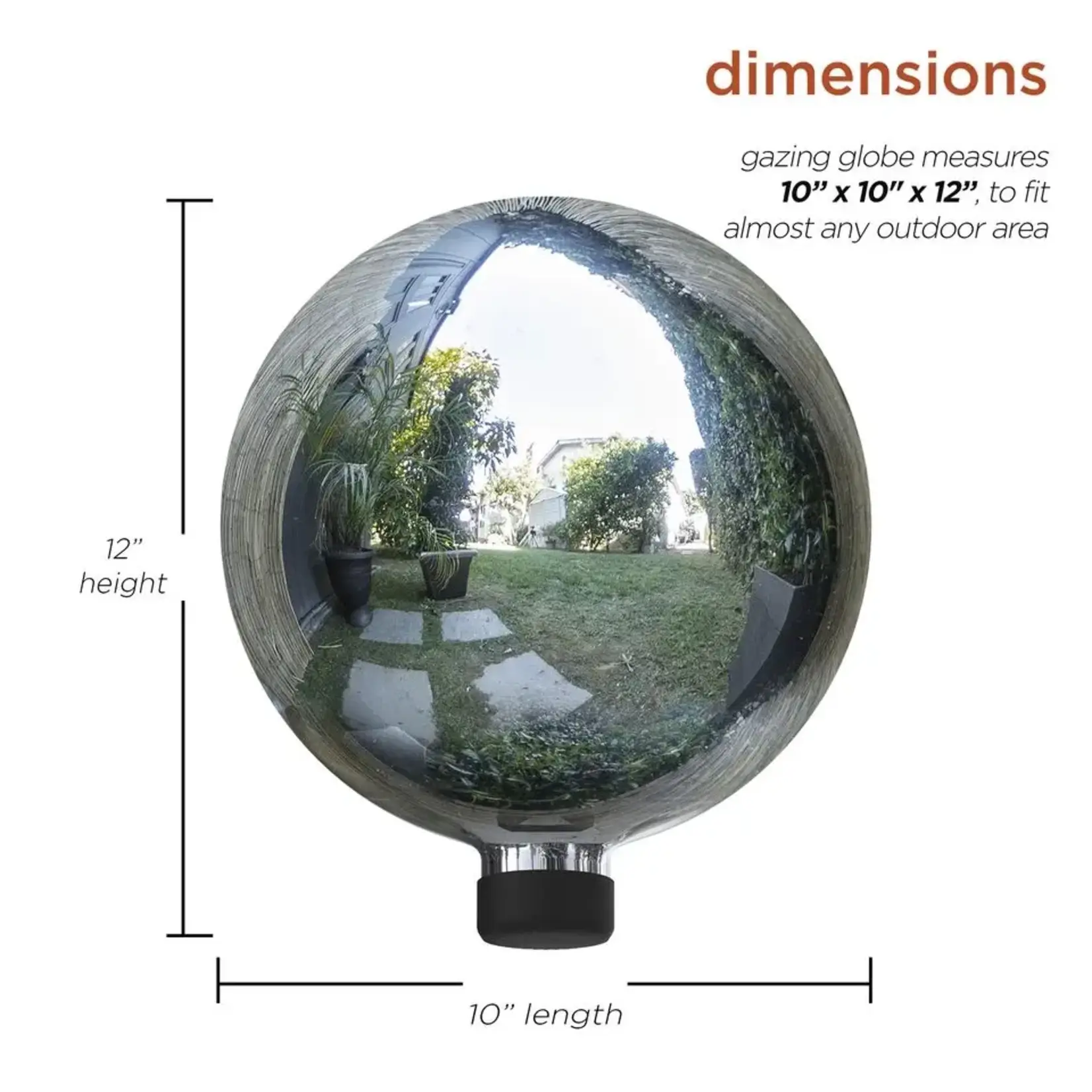 Alpine Silver Glass Gazing Globe