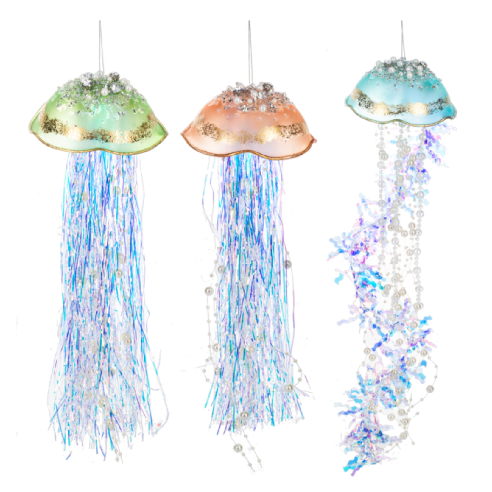 Ganz Jellyfish Green, Peach & Teal Hanging Decor