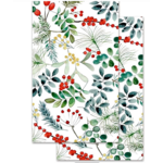 VivaStyle Poinsettia Bliss Kitchen Towel Quick Dry