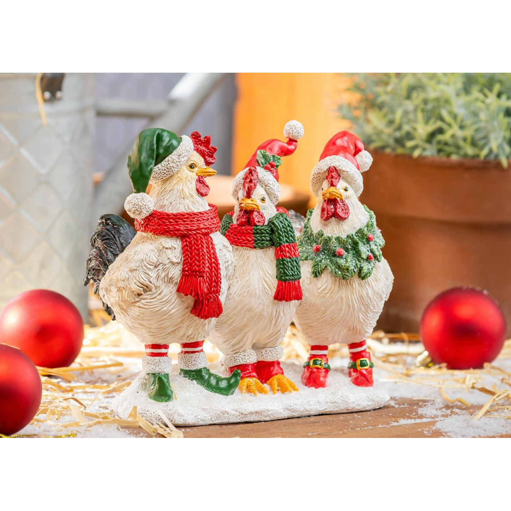 Holly Homestead Christmas Farm Resin Statuary