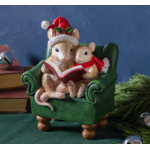 Twas the Night Table Decor Resin Mouse Reading