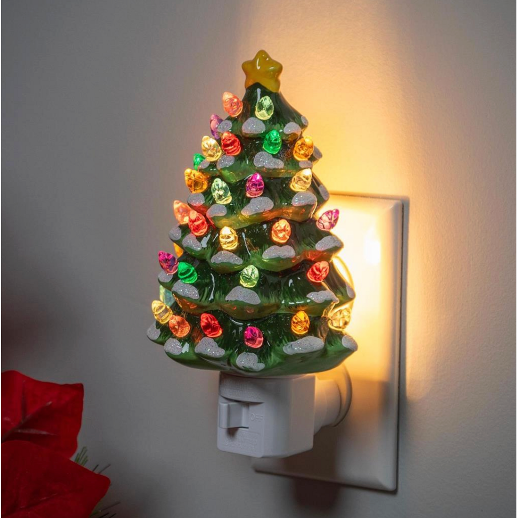 Heartfelt Cheer Nightlight Ceramic Christmas Tree