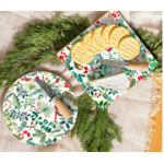 Poinsettia Bliss Wooden Serving Board-Choice of Square or Round