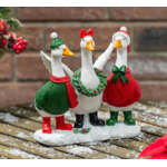 Holly Homestead Christmas Goose Resin Statuary