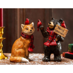 Winter Grove Table Decor Resin Animal with Scarf