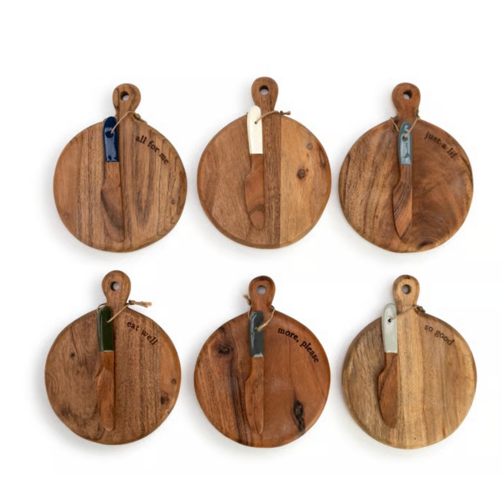 Demdaco Wood Cutting Boards-Snack Sized 6 Assorted Styles to Choose From