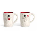 Demdaco Sparkle Snowman Mugs