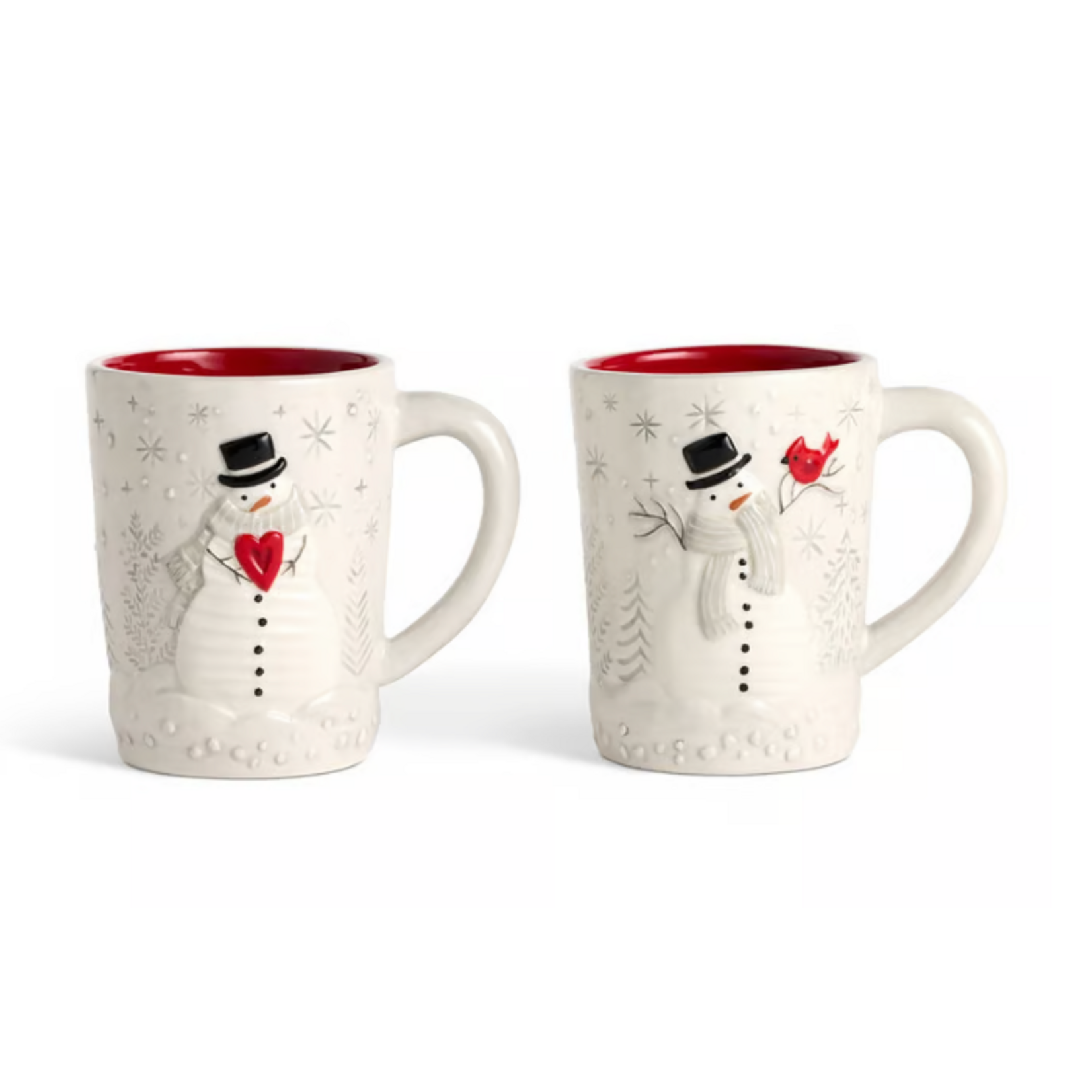 Demdaco Sparkle Snowman Mugs
