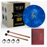 Wise Harmony Rain/Meditation Drum 6-Inch 8-Notes Steel Tongue  - Blue