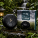 Wise Harmony Garden Rain Drum 6"–Black or Blue  Steel Tongue Drum