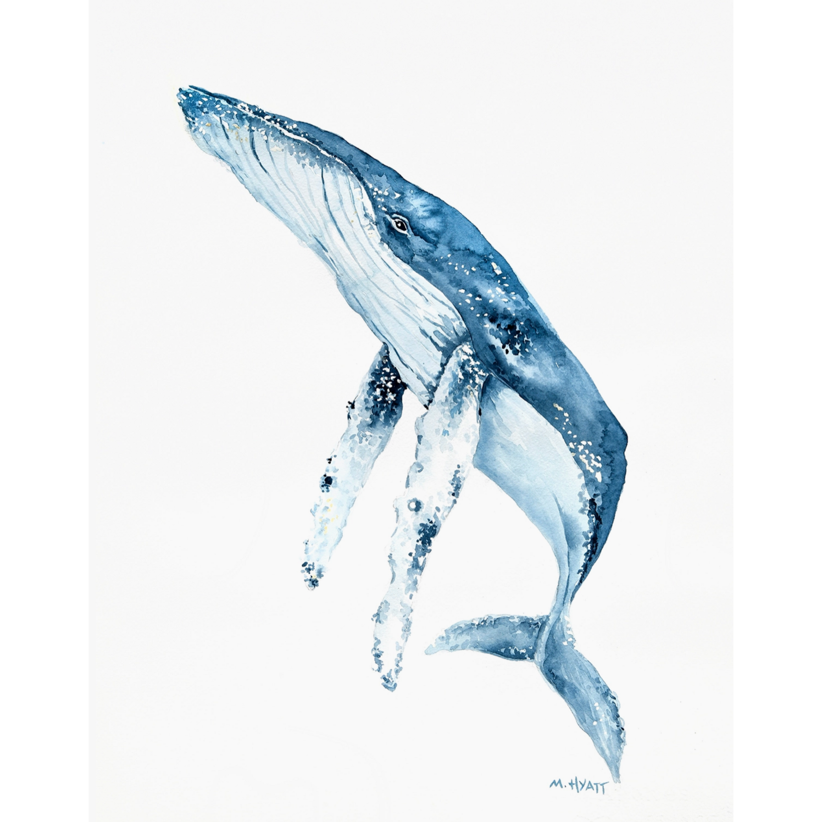 Melissa Hyatt "Humpback Whale" Coastal Giclee Fine Art Print