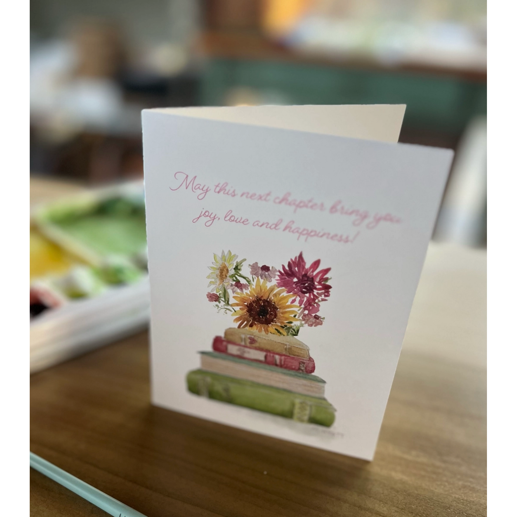 "Next Chapter" Watercolor Congratulations Card