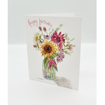Melissa Hyatt "Sunflower Bouquet" Floral Watercolor Happy Birthday Card