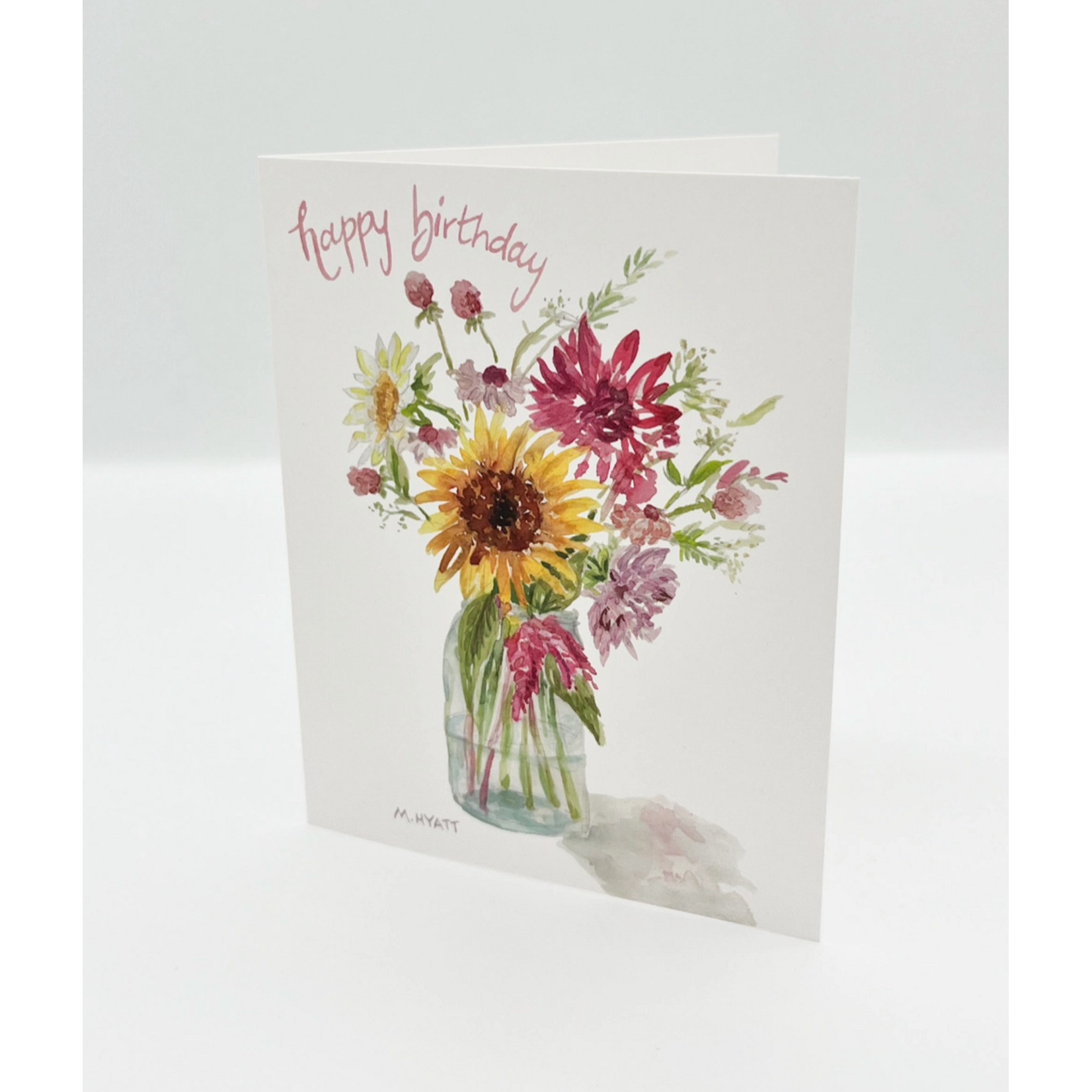 Melissa Hyatt "Sunflower Bouquet" Floral Watercolor Happy Birthday Card