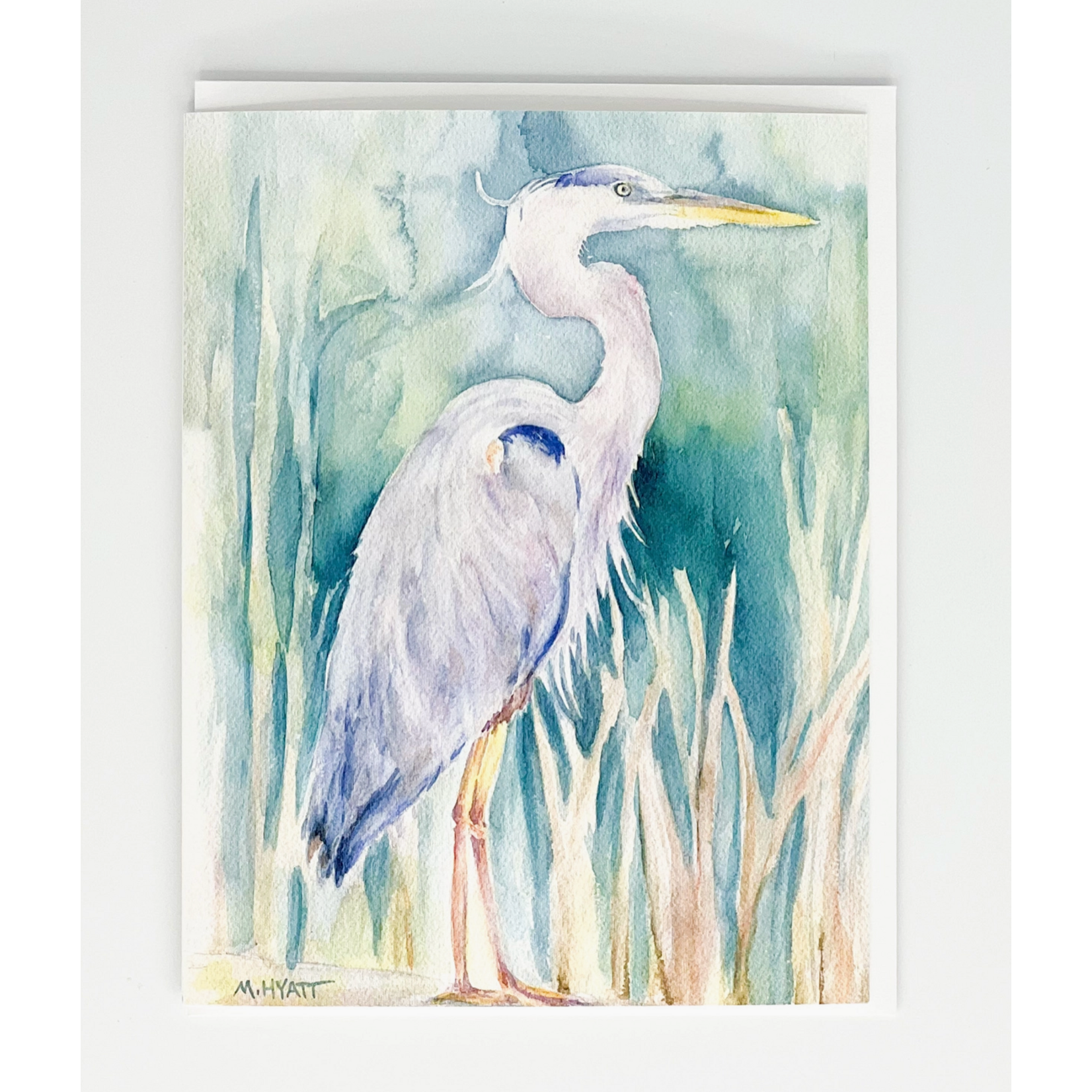 Melissa Hyatt Heron — Great Blue Heron Watercolor