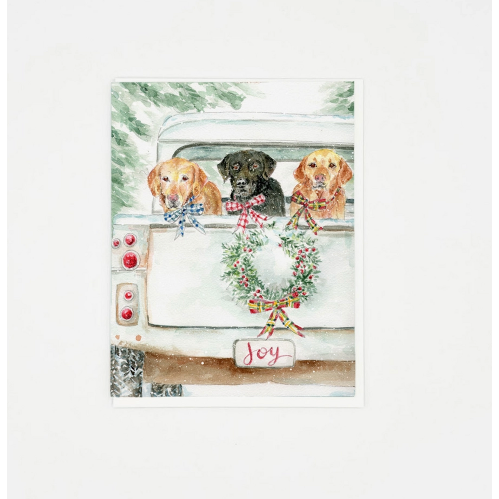 Melissa Hyatt Joy Ride — Boxed Set of 6 — Christmas Cards 3 Dogs