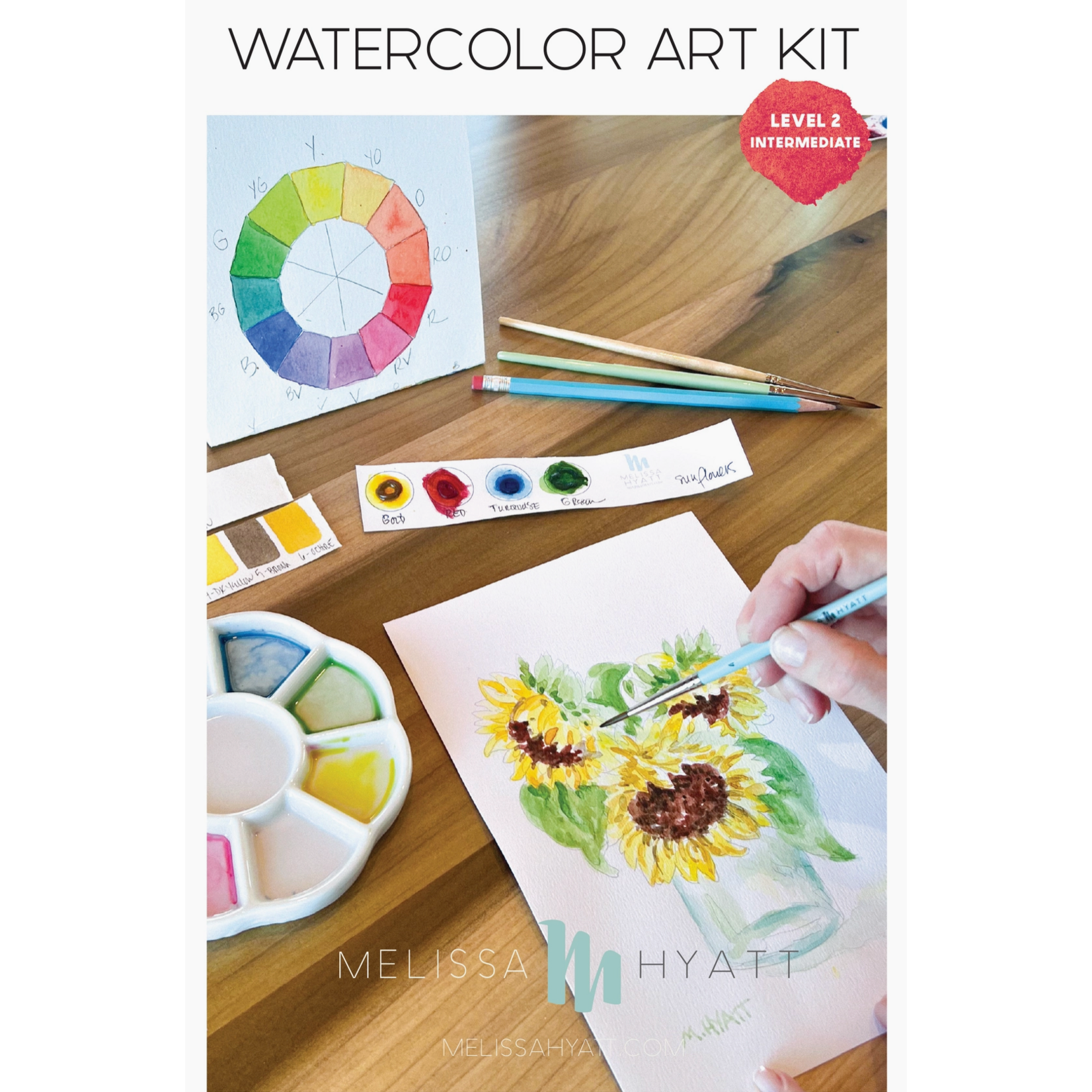 Melissa Hyatt Watercolor Art Kit- Sunflowers DIY Painting Kit