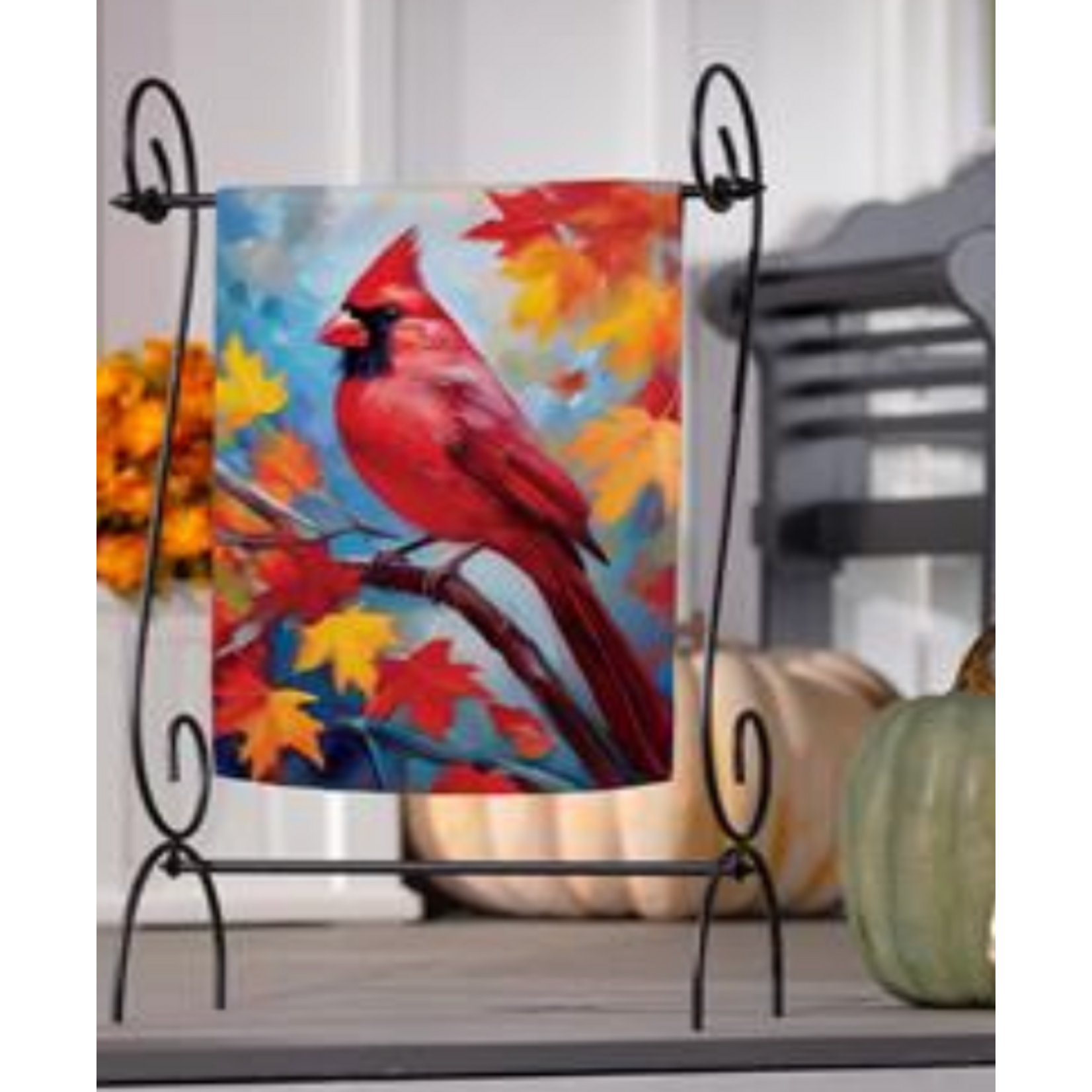 Cardinal Suede Flag Garden