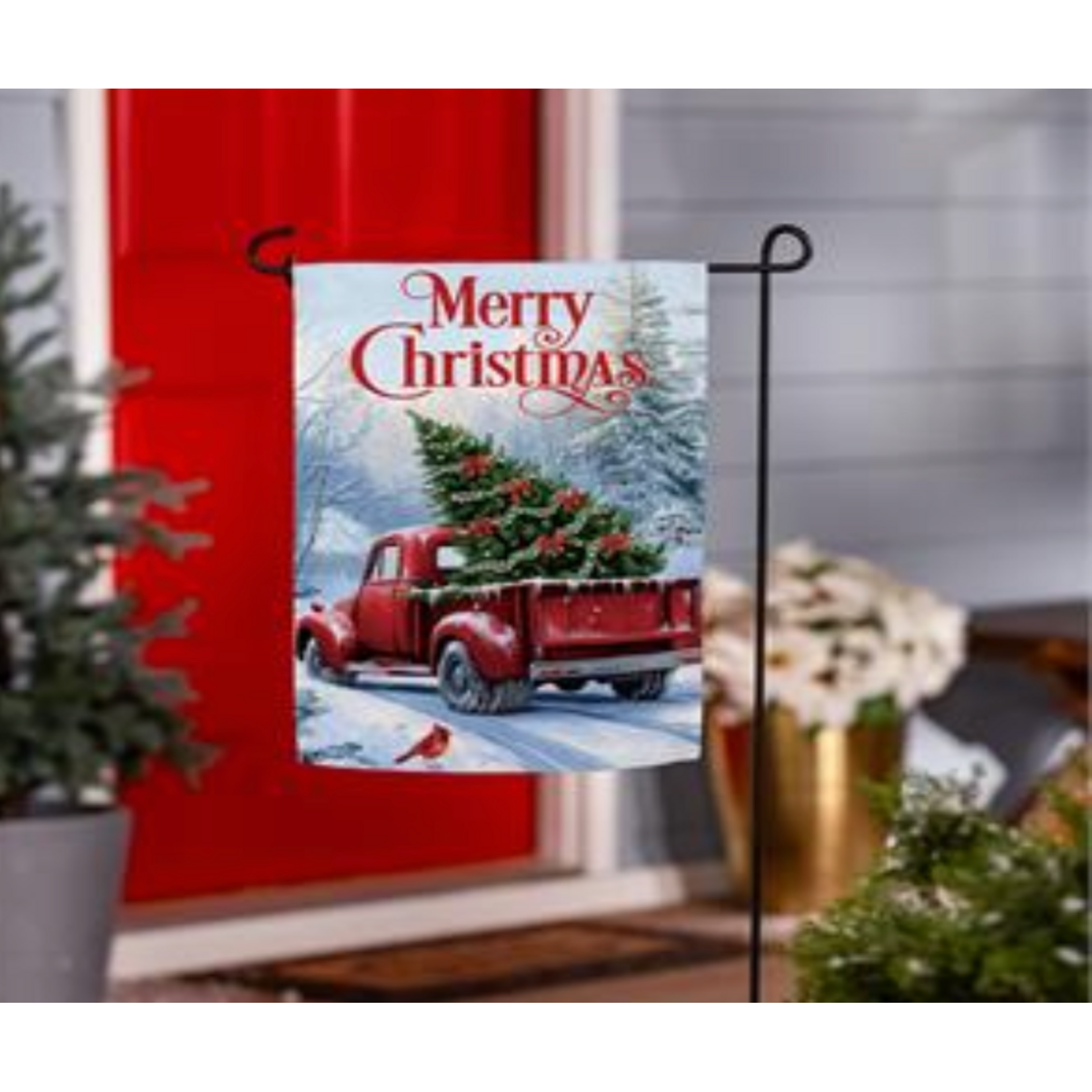 Christmas Delivery Suede Flag Garden