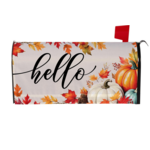 Hello Fall Pumpkin & Leaves Mailbox Cover