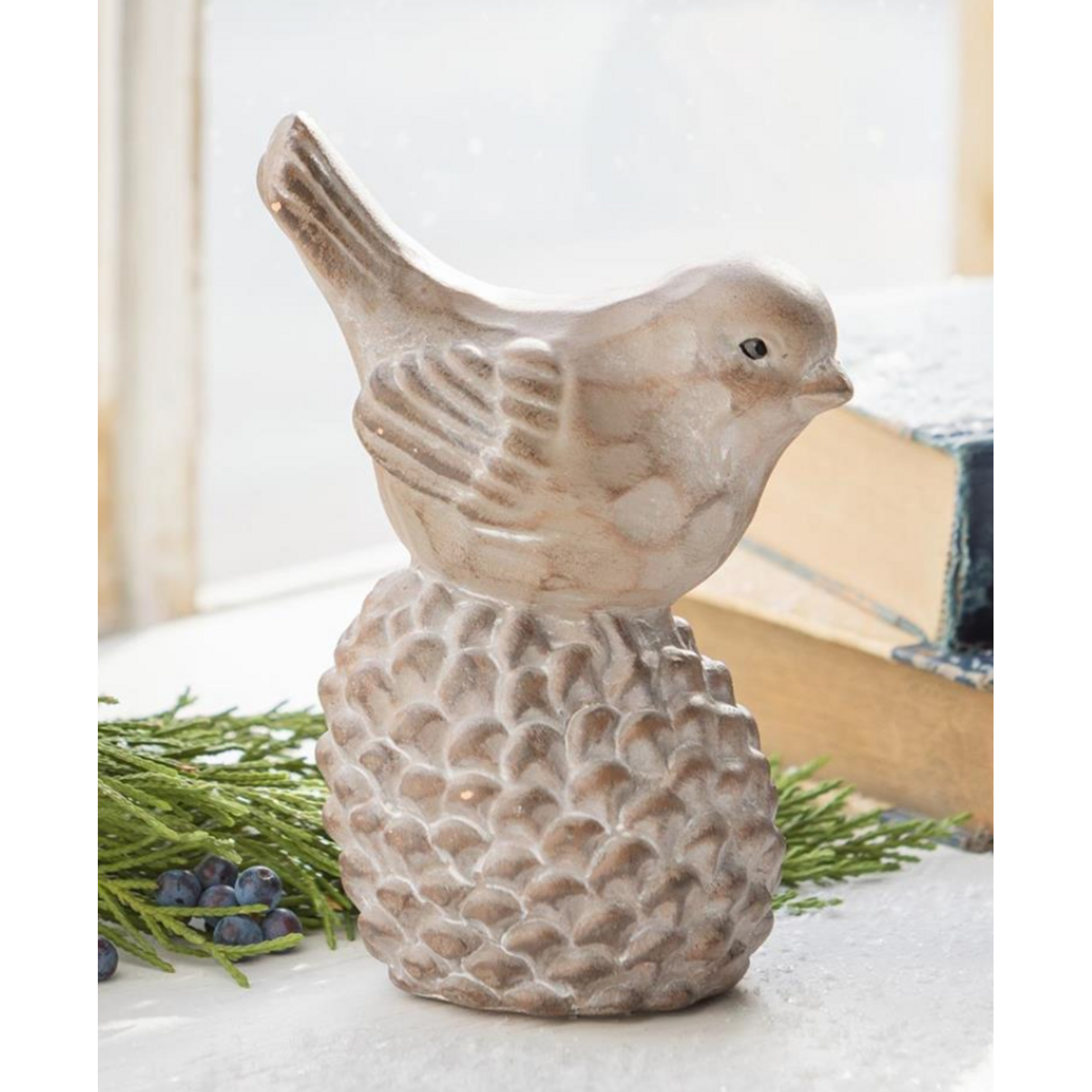 Snowbirds Table Decor Terracotta Bird Large