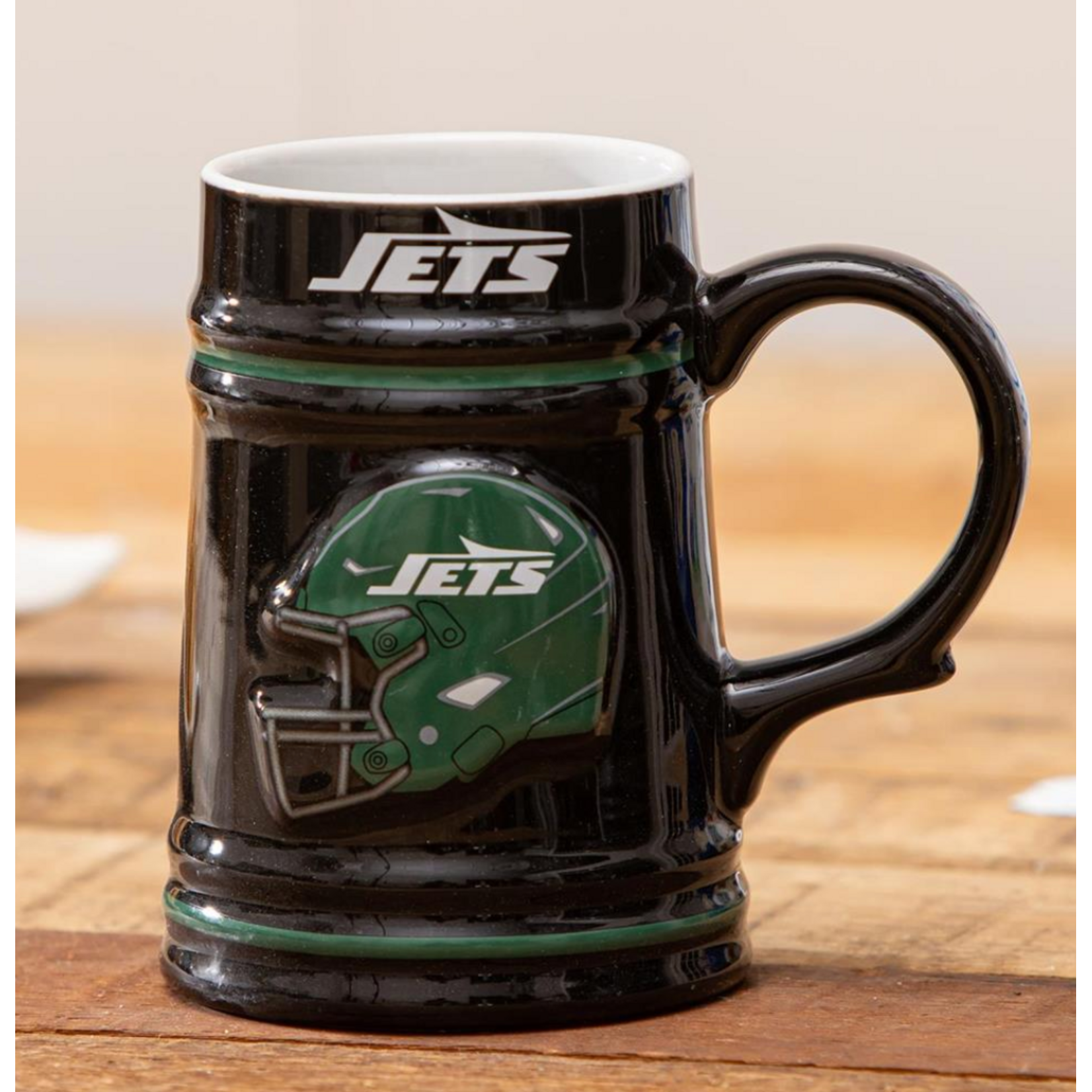 New York Jets Ceramic Stein Cup, 24oz