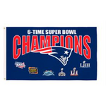 New England Patriots 4X Superbowl Champions Football Flag
