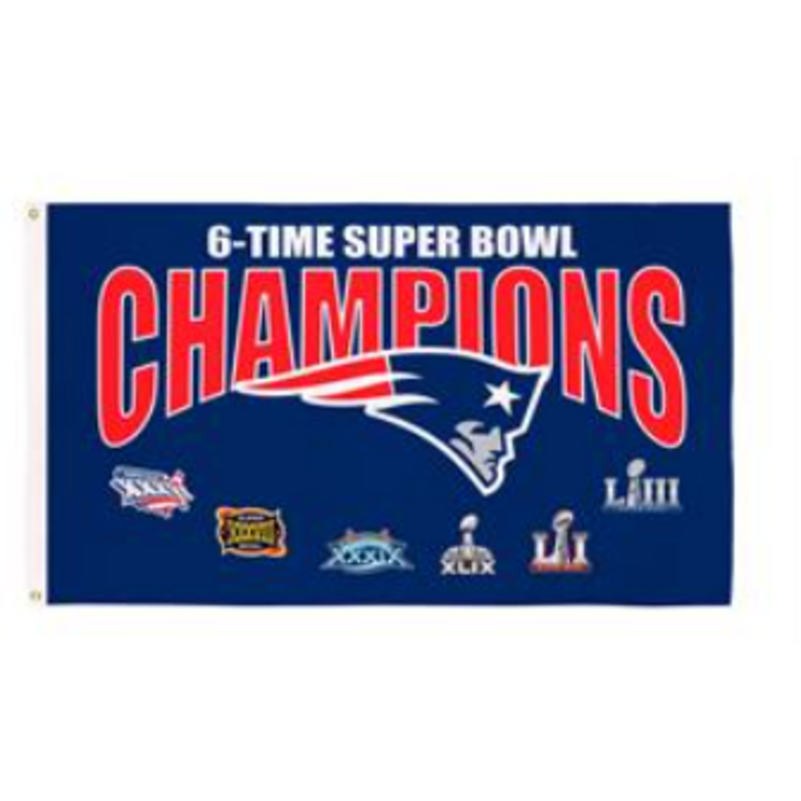 New England Patriots 4X Superbowl Champions Football Flag