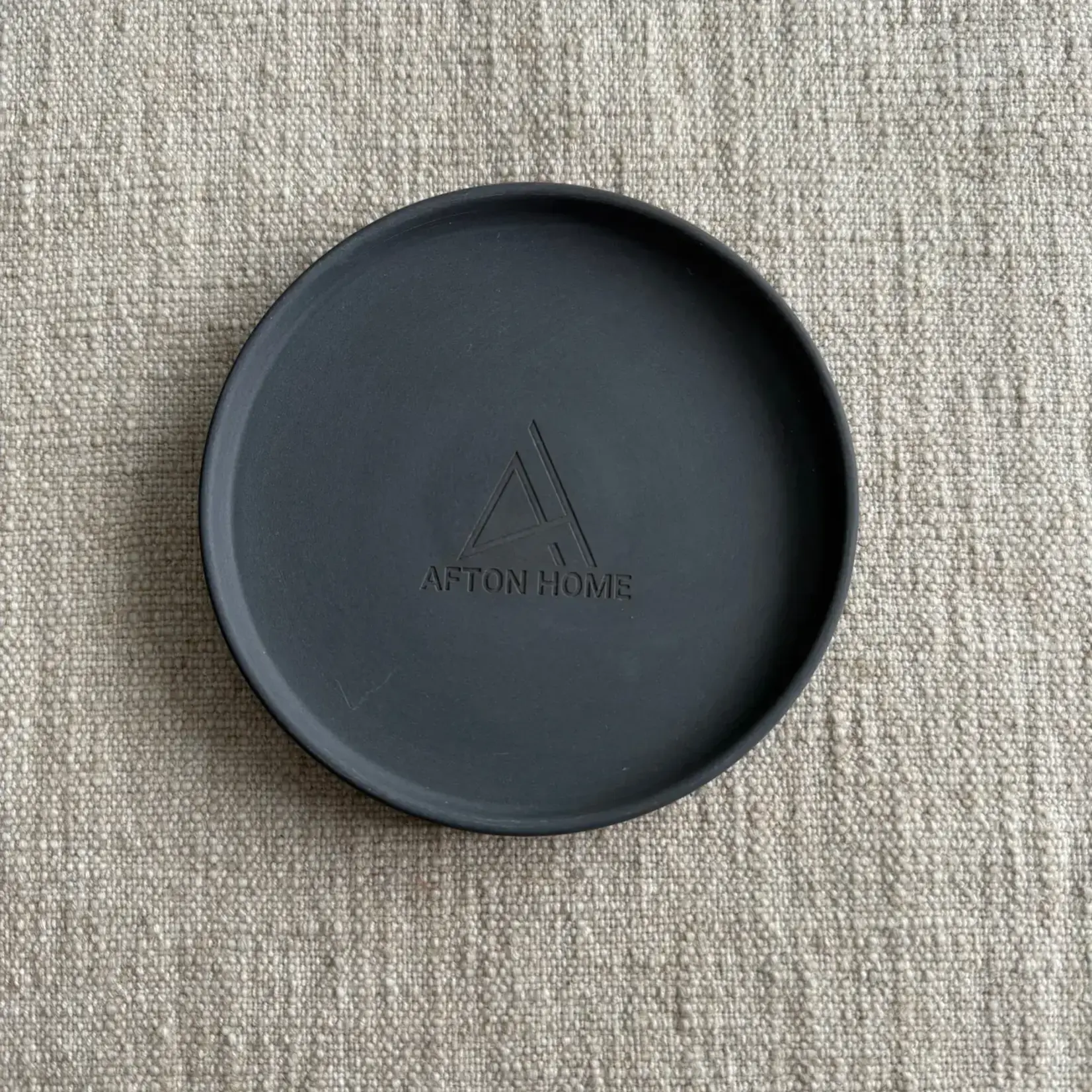 Ceramic Gallery Candle Plate - Charcoal