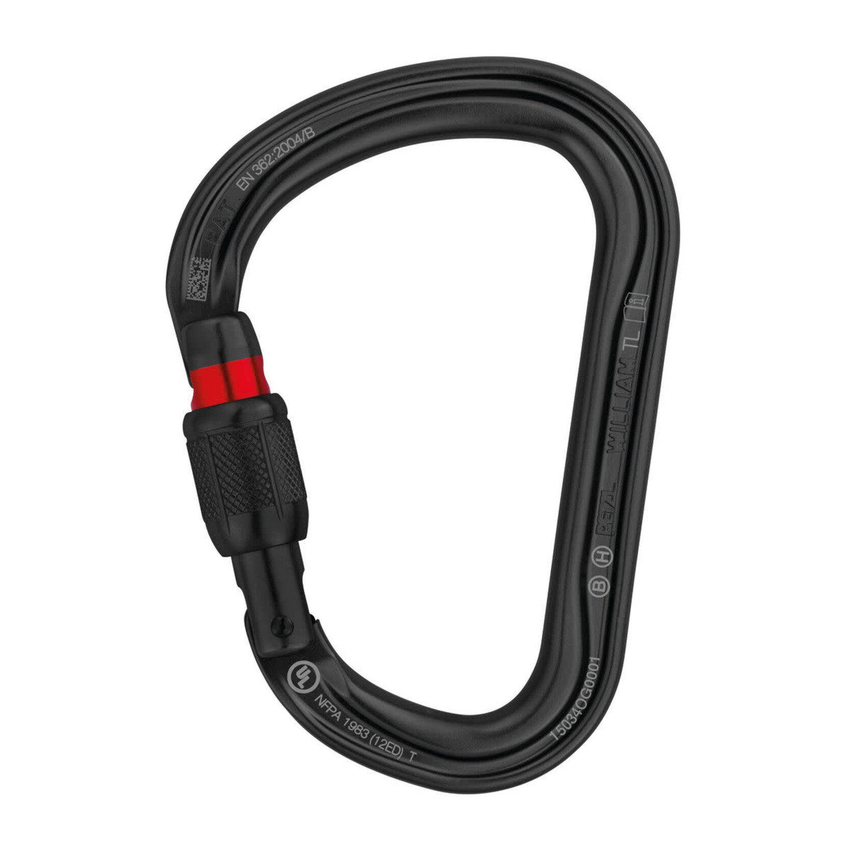 PETZL WILLIAM SCREW-LOCK BINER BLACK