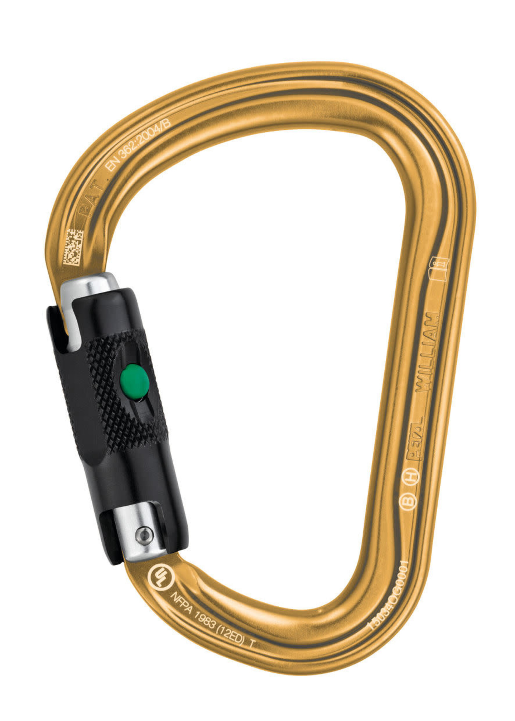PETZL WILLIAM BALL-LOCK BINER GOLD