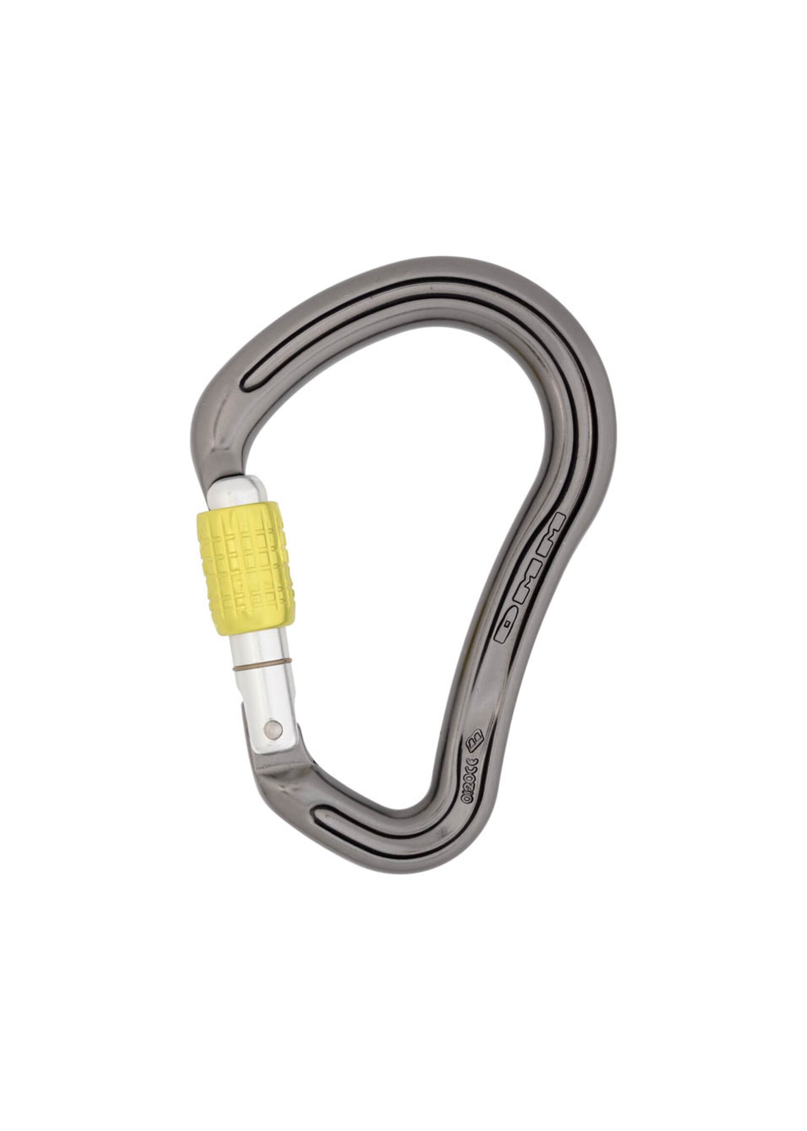 DMM 30kN Boa HMS Screwgate Titanium/Lime