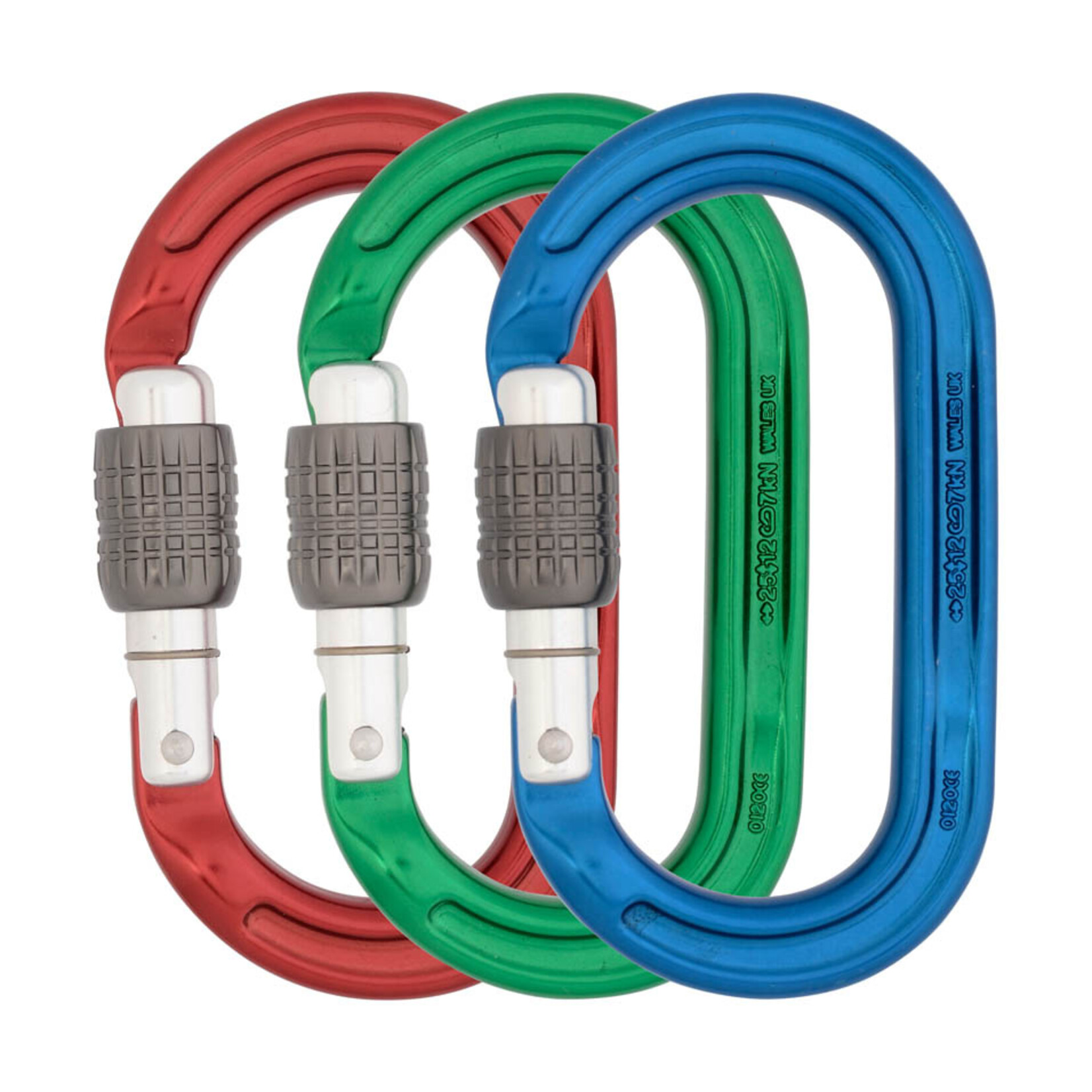 DMM Ultra O Screwgate Colour 3 Pack Blue/Red/Green