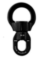 Rock Exotica Rotator Round Stainless Steel Swivel (Small/Black)